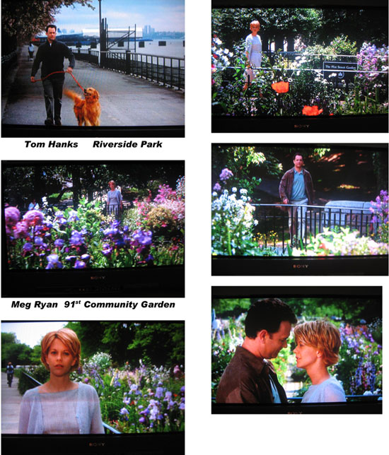 You've Got Mail, Nora Ephron's Valentine to the Upper West Side - the movie ends in our local 91st garden